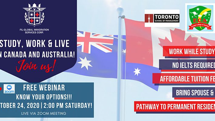 FREE WEBINAR to CANADA and AUSTRALIA