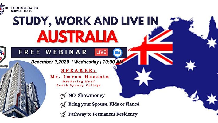 STUDY, WORK AND LIVE IN AUSTRALIA
