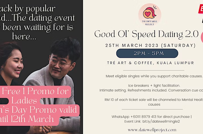 Good Ol’ Speed Dating 2.0 | Singles Event Malaysia | Date for a Cause