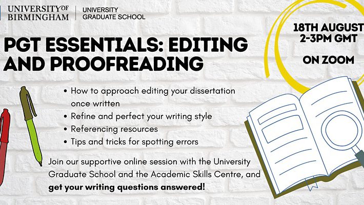 PGT Essentials: Editing and Proofreading Your Dissertation