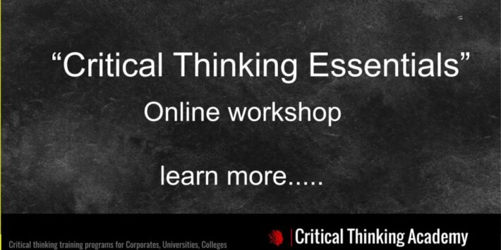Critical thinking essentials – online workshop